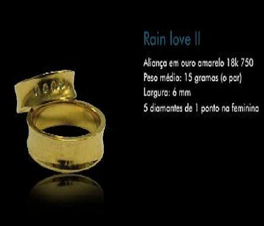 Aliança Rain Love II